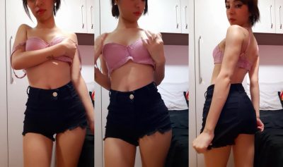 Amadora essa vadia sexy faz strip e cai na net se tocando
