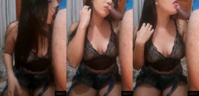 Perfeita moreninha sugando a rola do namorado no porno amador