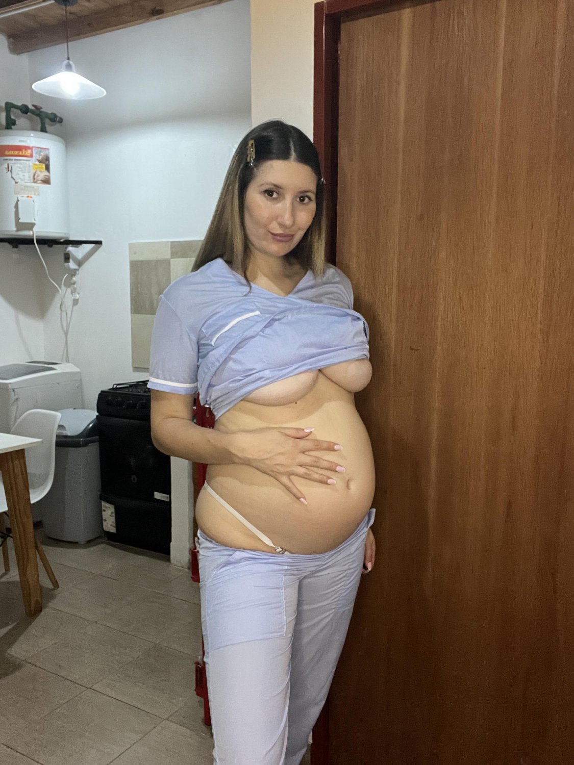 Loira grávida pelada mostrando que uma futura mamãe também saber ser muito sexy #230489