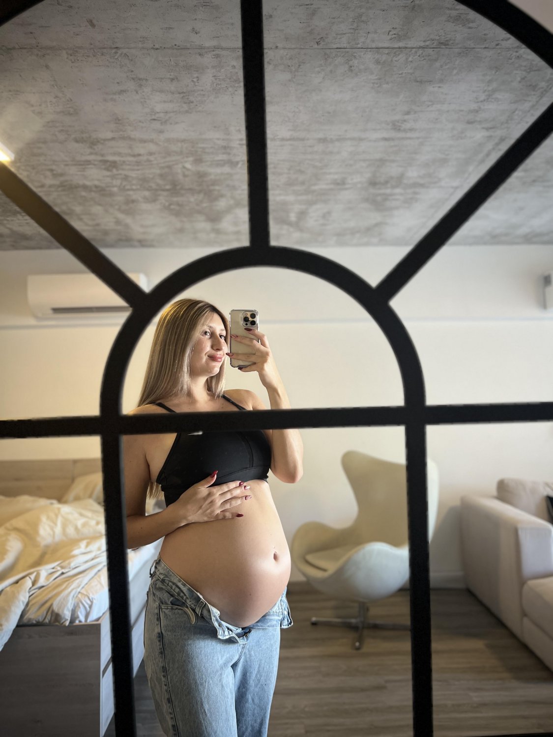 Loira grávida pelada mostrando que uma futura mamãe também saber ser muito sexy #230534